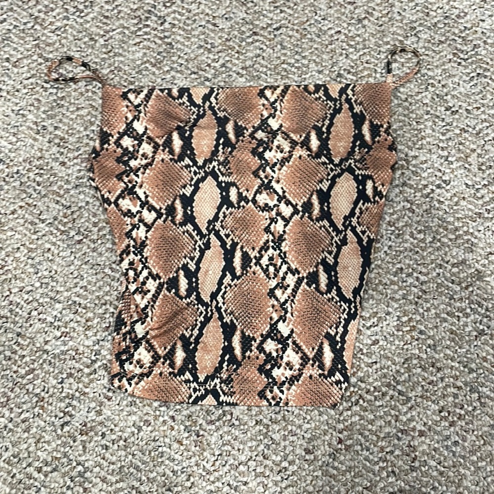 Snakeskin print tank